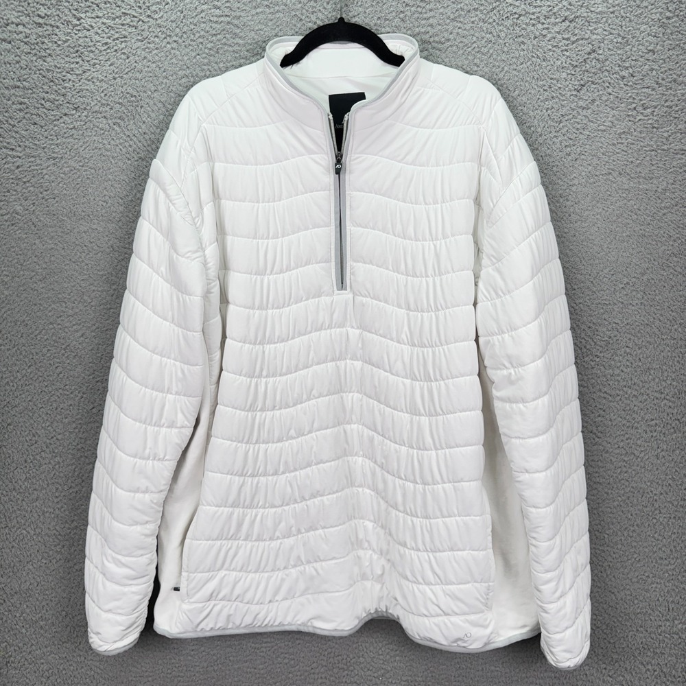AndersonOrd Jacket Men XXL White Corlys 1/4 Zip Pullover Performance Golf Puffer